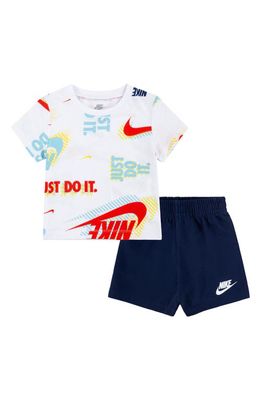 Nike Active Joy T-Shirt & Shorts Set in U90-Midnight Navy