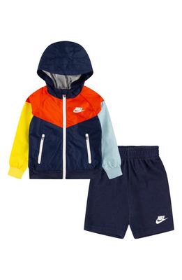 Nike Active Joy Track Jacket & Shorts Set in Midnight Navy