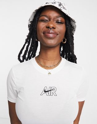 Nike Air crop t-shirt in white