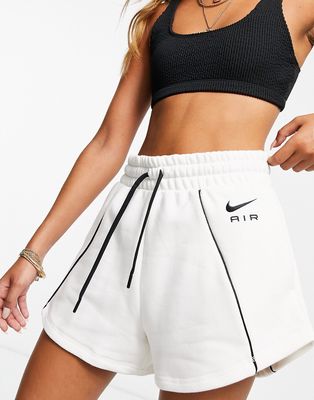 Nike Air fleece shorts in white