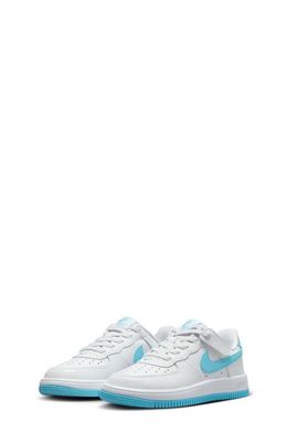 Nike Air Force 1 Low EasyOn Sneaker in White/Aquarius Blue/White