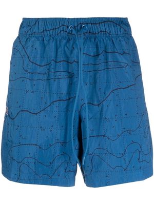 NIKE AIR graphic-print swim shorts - Blue
