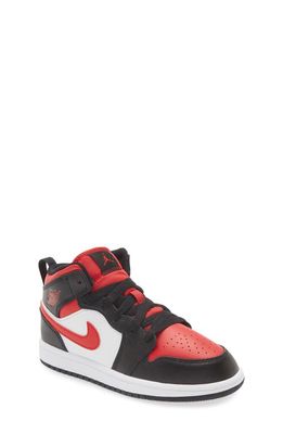 Nike Air Jordan 1 Mid SE Basketball Sneaker in Black/Fire Red/White