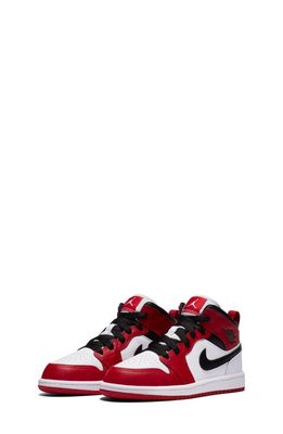 Nike Air Jordan 1 Mid SE Basketball Sneaker in White/Red/Black