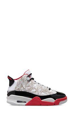 Nike Air Jordan Dub Zero Sneaker in White/True Red