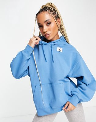 Nike Air Jordan essential fleece pullover hoodie in dutch blue