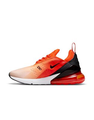 Nike Air Max 270 sneaker in orange and white