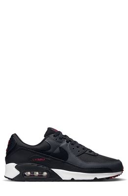Nike Air Max 90 Sneaker in Anthracite/Black/Team Red