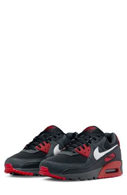 Nike Air Max 90 Sneaker in Anthracite/White/Black/Red