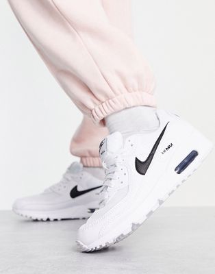 Nike Air Max 90 trainers in white and black