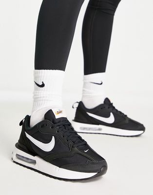 Nike Air Max Dawn sneakers in black/summit white