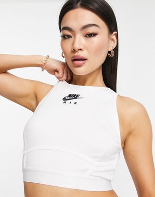 Nike Air ribbed tank top in white