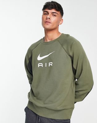 Nike Air sweatshirt in medium olive-Green