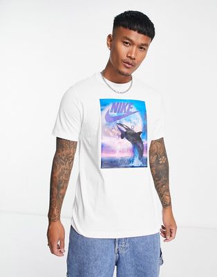 Nike Air Whale Futura photo print T-shirt in white