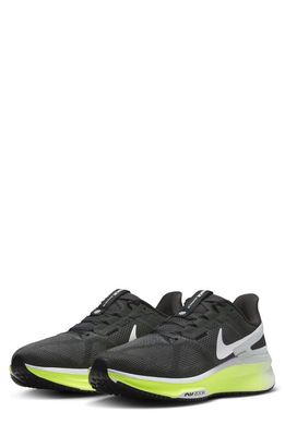 Nike Air Zoom Structure 25 Road Running Shoe in Anthracite/White/Volt