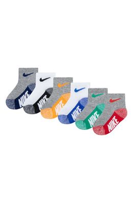 Nike Assorted 6-Pack Ankle Socks in University Red