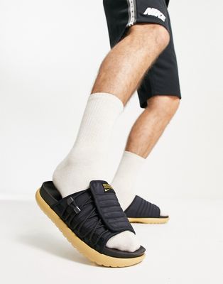 Nike Asuna 2 slides in black and gum