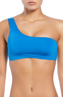 Nike Asymmetric Bikini Top in Photo Blue at Nordstrom, Size Xx-Large