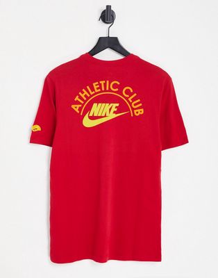 Nike Athletic Club retro logo t-shirt in red