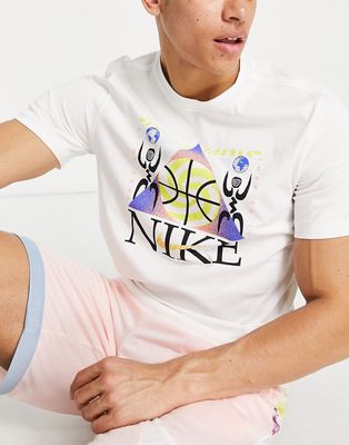 Nike Basketball A.I.R. CC2 graphic logo t-shirt in white