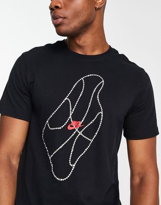 Nike Basketball Dri-FIT printed t-shirt in black