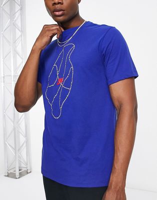Nike Basketball Dri-FIT printed T-shirt in blue