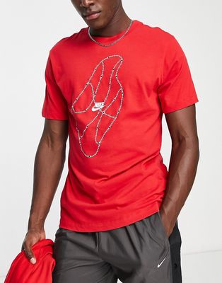 Nike Basketball Dri-FIT printed t-shirt in red