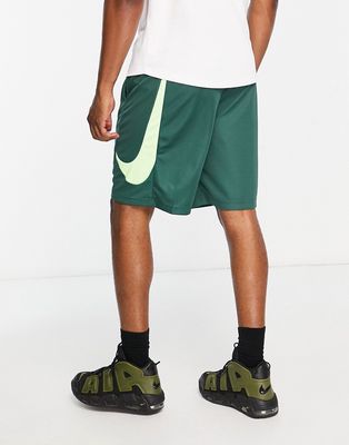 Nike Basketball HBR logo shorts in green
