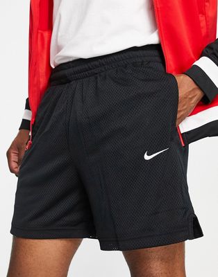 Nike Basketball openhole mesh 6-inch shorts in black