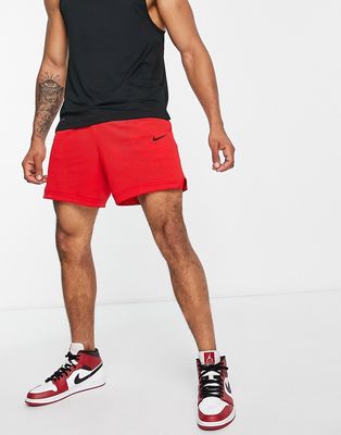 Nike Basketball openhole mesh 6-inch shorts in red