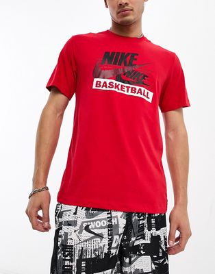 Nike Basketball printed T-shirt in red