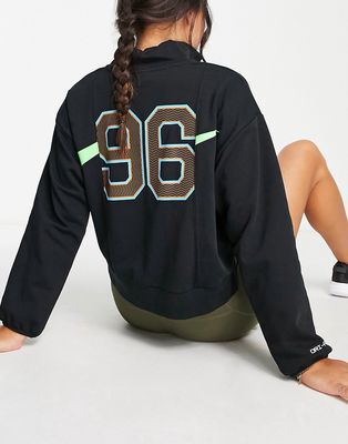 Nike Basketball Swoosh 1/4 zip jacket in black