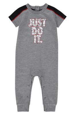 Nike Be Real Cotton Blend Knit Romper in Carbon Heather