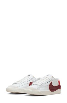 Nike Blazer Low '77 Jumbo Sneaker in White/Dark Beetroot/Cinnabar
