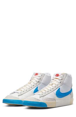 Nike Blazer Mid Pro Club Sneaker in White/Photo Blue