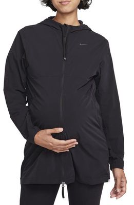 Nike Bliss Hooded Maternity Jacket in Black/White