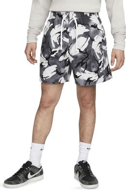 Nike Camouflage Flow Shorts in Cool Grey/White