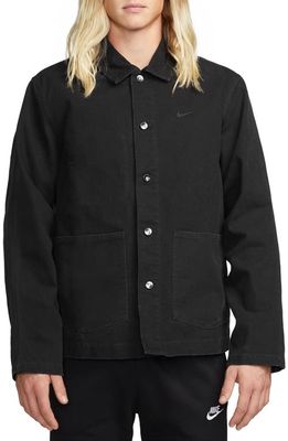 Nike Canvas Chore Coat in Black/Black