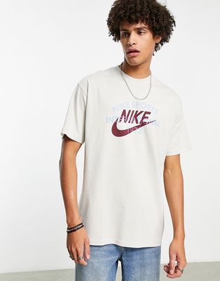 Nike Circa graphic T-shirt in light bone-Neutral