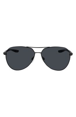 Nike City 61mm Aviator Sunglasses in Satin Black /Grey