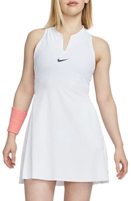 Nike Club Dri-FIT Racerback Dress in White/Black