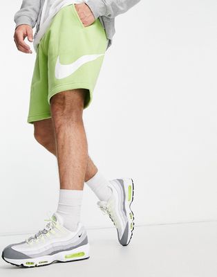 Nike Club Fleece HBR logo shorts in green