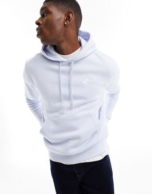 Nike Club fleece hoodie in light gray