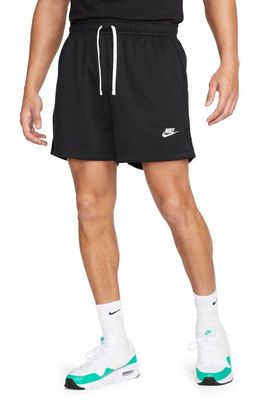 Nike Club Flow Mesh Shorts in Black/White