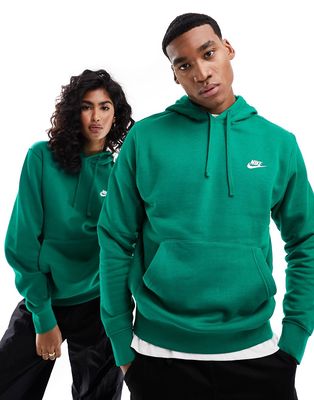 Nike Club hoodie in green-White