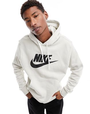Nike Club logo hoodie in beige-Neutral