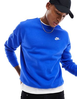 Nike Club sweatshirt in royal blue