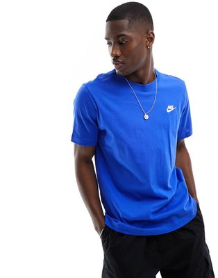 Nike Club unisex T-shirt in royal blue