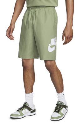 Nike Club Woven Shorts in Oil Green/White