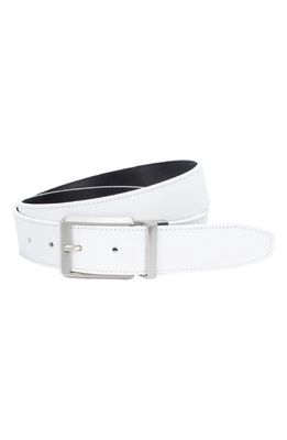 Nike Core Reversible Leather Belt in White/black 